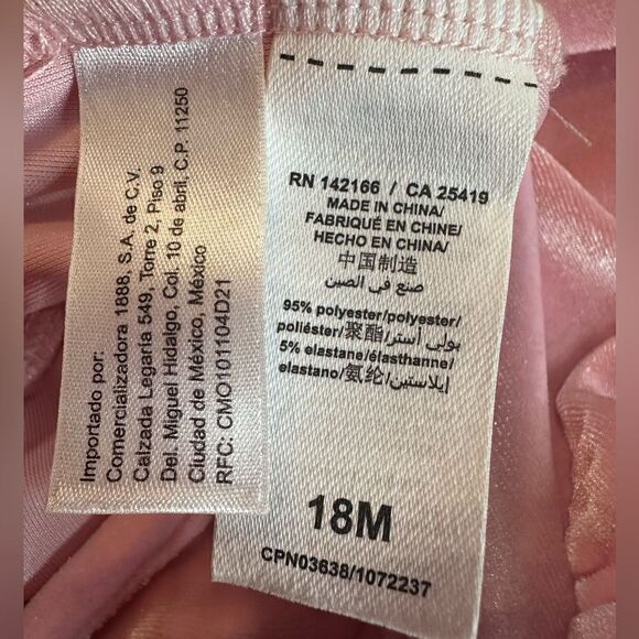 NWT Habitual Kids Soft Pink Crushed Velvet Romper (18 Months) - Picture 7 of 7